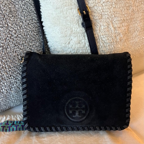 Tory Burch Bags Tory Burch Marion Suede Crossbody Bag Poshmark
